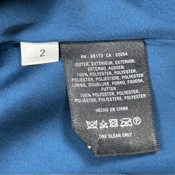 Anthropologie Paper Crown Women’s Blue and Brown Midi Dress Size 2 - Picture 11 of 16